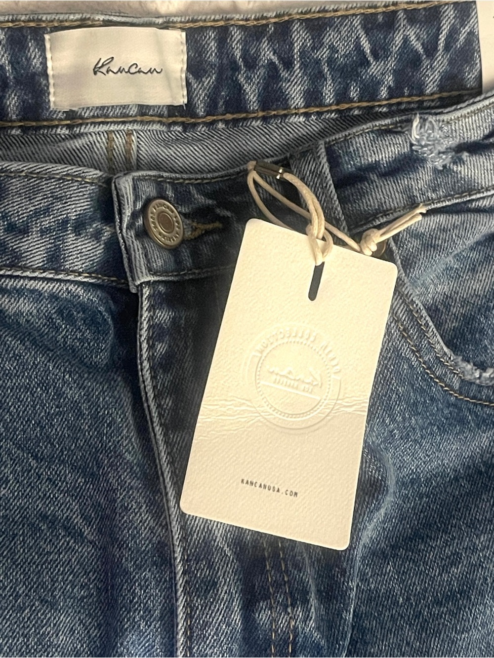 KanCan Extra-Wide Leg Medium Wash High Rise Jeans Size 15 x 34” NWT - Picture 10 of 15